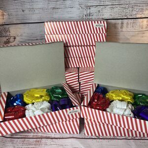 Vintage 14 Boxes Of Gift Ribbon Bows 6 Per Box Multi Colored‎ - Great For Gifts